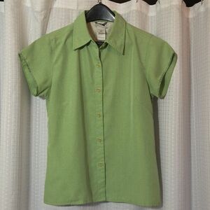 The North Face Green Button-Up Women's Top